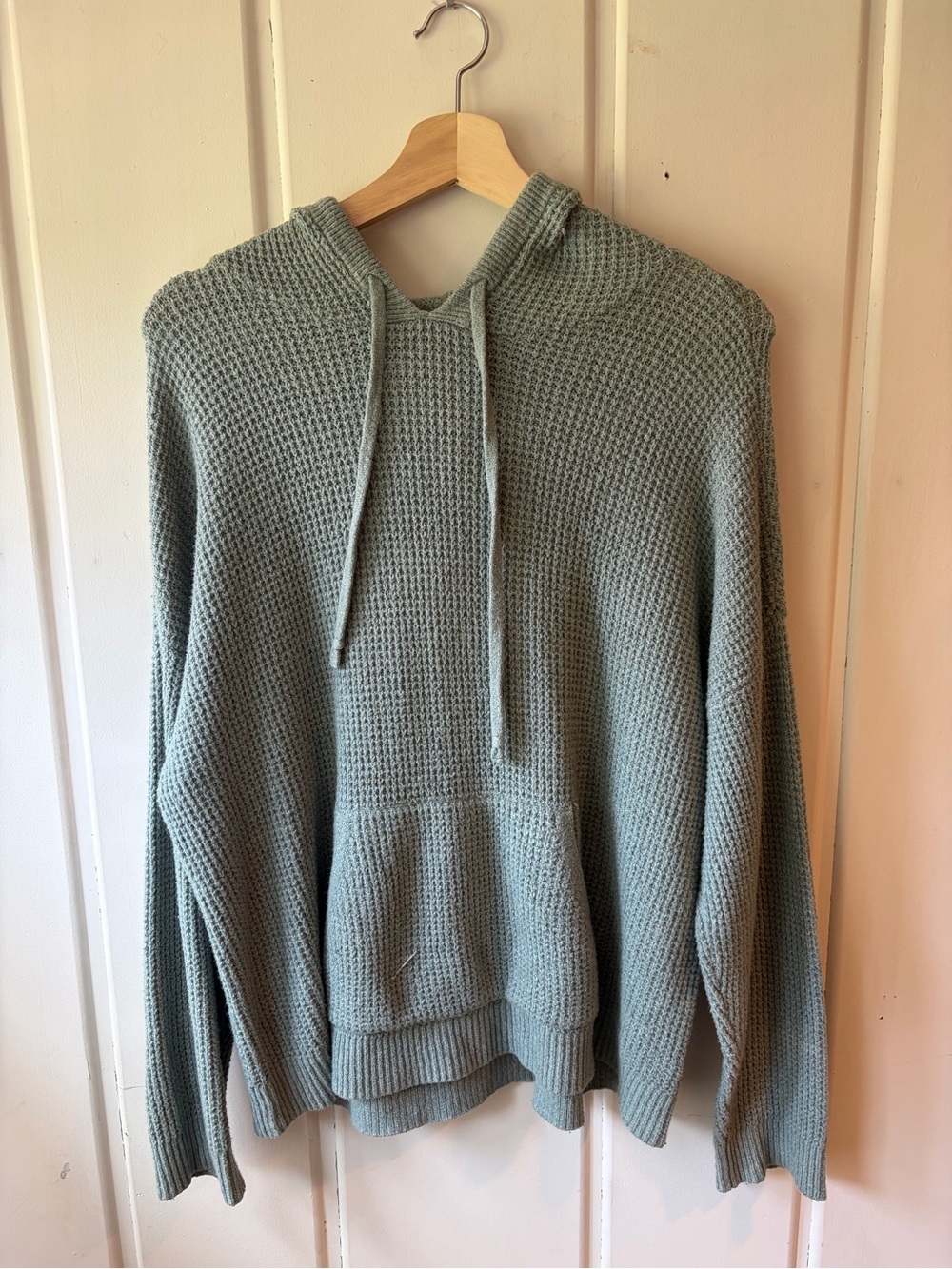 Cozy Aerie Waffle Knit Hoodie Sweater